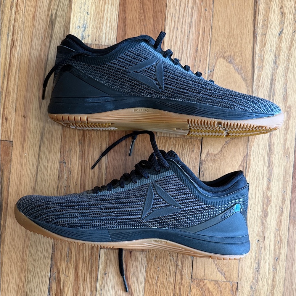 Reebok Black Knit Sneakers with Gum Sole- CrossFit